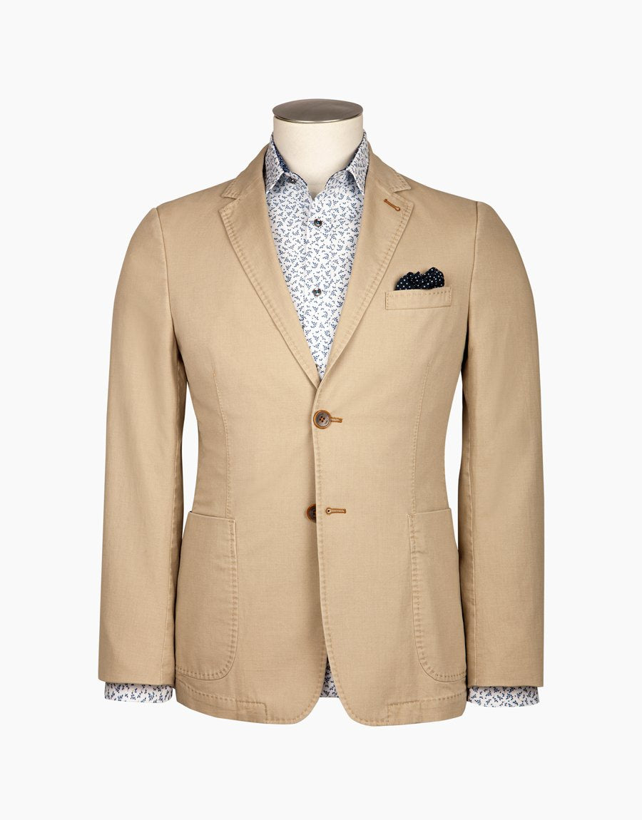 Rembrandt Beige Textured Spectre Blazer