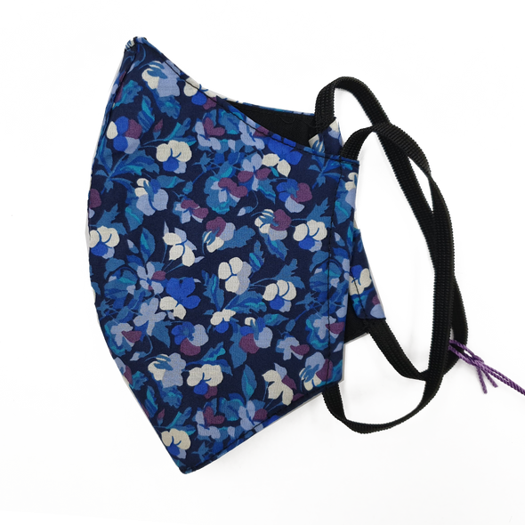 Liberty Art Merino Lined Face Mask - Midnight Floral