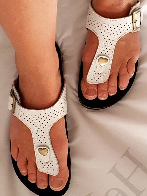 HM White Hedda Sandal