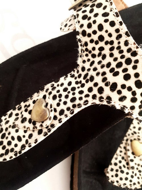 HM Black & White Dot Hedda Sandal
