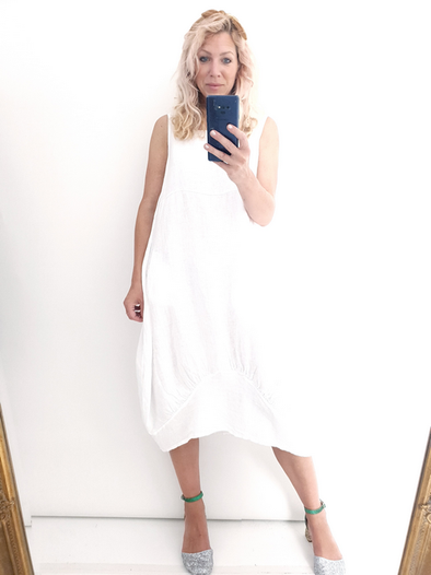 Helga May Maxi Dress: Plain - White