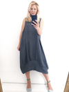 Helga May Maxi Dress: Plain - Charcoal