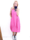 Helga May Maxi Dress: Plain - Hot Pink