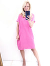 Helga May Jungle Dress: Plain - Hot Pink