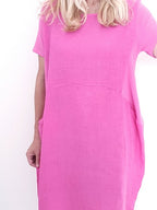 Helga May Jungle Dress: Plain - Hot Pink