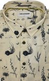 No Excess Short Sleeve Shirt: Botanical Art - Off White