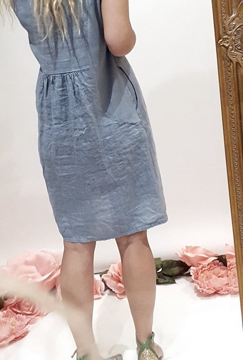 Helga May Kennedy Dress: Plain - Grey