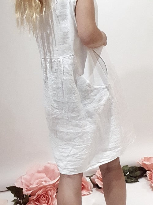 Helga May Kennedy Dress: Plain - White