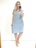 Helga May Jungle Dress: Plain - Pale Petrol