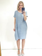 Helga May Jungle Dress: Plain - Pale Petrol