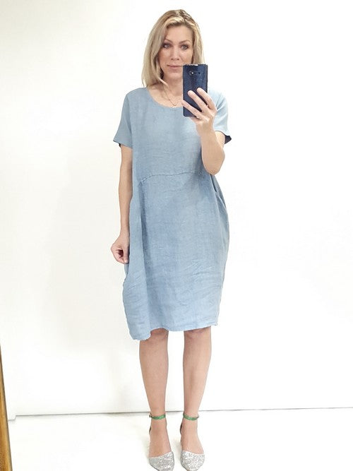 Helga May Jungle Dress: Plain - Pale Petrol