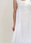 Helga May Sleeveless Maxi Dress: Plain - White
