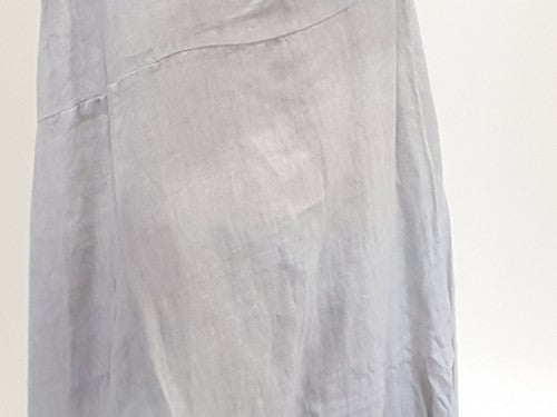 Helga May Sleeveless Maxi Dress: Plain - Silver