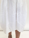 Helga May Mid Sleeve Maxi Dress: Plain - White