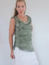 Helga May Layered Silk Top - Forest