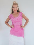 Helga May Layered Silk Top - Bubble Gum