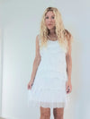 Helga May Layered Silk Midi Dress - White
