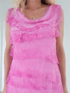 Helga May Layered Silk Midi Dress - Bubblegum