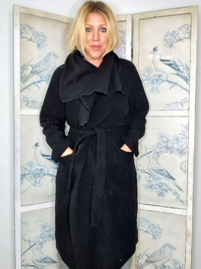 Helga May Wrap Me Wool Jacket - Black