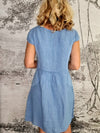 Helga May Kennedy Dress (SMALL) : Plain - Petrol