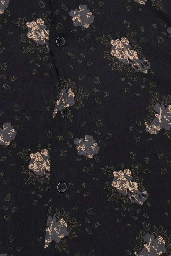 Blend Black Floral Long Sleeve Shirt