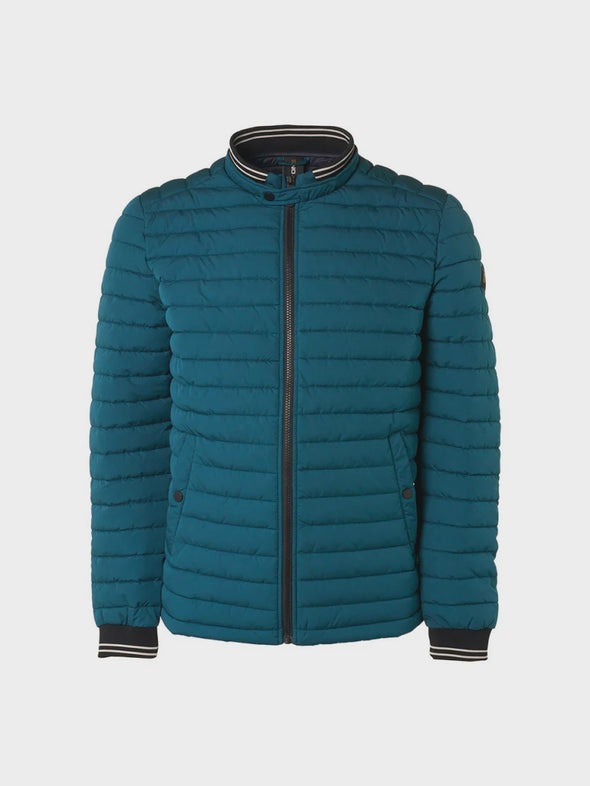 No Excess Short Fit Padded Jacket - Ocean