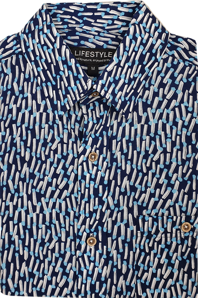 Bamboo Getaway Short Sleeve Shirt - Blue Matches
