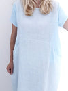 Helga May Jungle Dress: Plain - Baby Blue