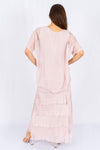 The Italian Closet: Rowena Silk Tunic Dress -Rose Pink