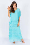 The Italian Closet: Rowena Silk Tunic Dress - Aqua