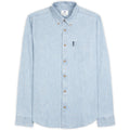 Ben Sherman Chambray Long Sleeve Shirt - Dusty Blue