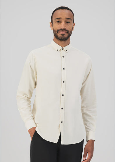 Dstrezzed Long Sleeve Shirt: Babycord - Off white
