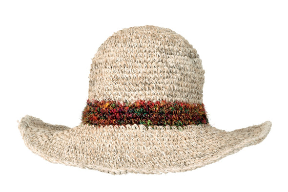 Hemp Hat: Crochet Silk Garden - Large Brim