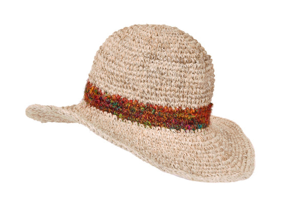 Hemp Hat: Crochet Silk Line - Small Brim