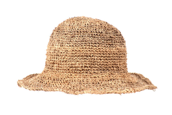 Hemp Hat: Crochet Natural - Small Brim