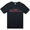 Ben Sherman Flock Signature Logo Tee - Dark Navy