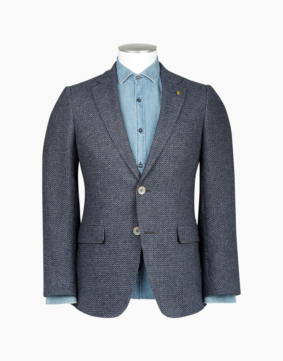 Rembrandt Hawker Blue Grey Textured Blazer