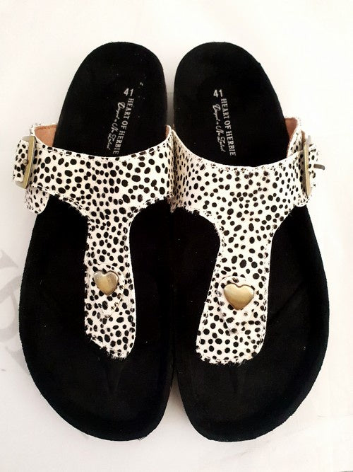 HM Black & White Dot Hedda Sandal