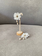 Delicate Crystal Camellia Earrings