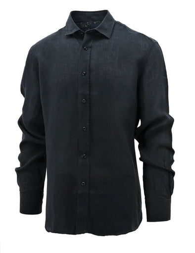 Daniel Hechter Long Sleeve Shirt: Plain - Black
