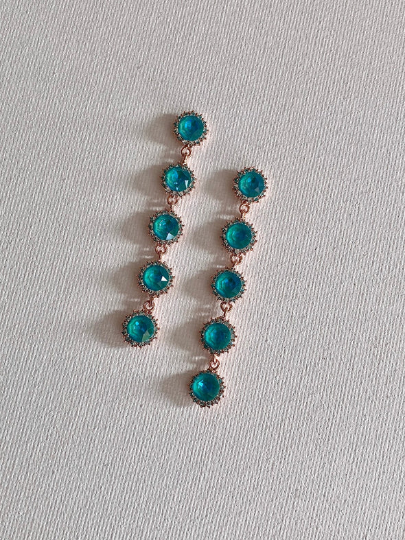 Mermaid Crystal Chain Earrings
