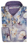John Lennon Purple Floral Print Long Sleeve Shirt