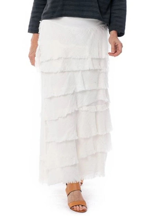 Juna Linen Layer Skirt - Creme