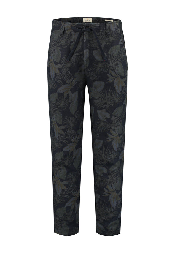 Dstrezzed Linen Printed Pant - Tropical Leaves
