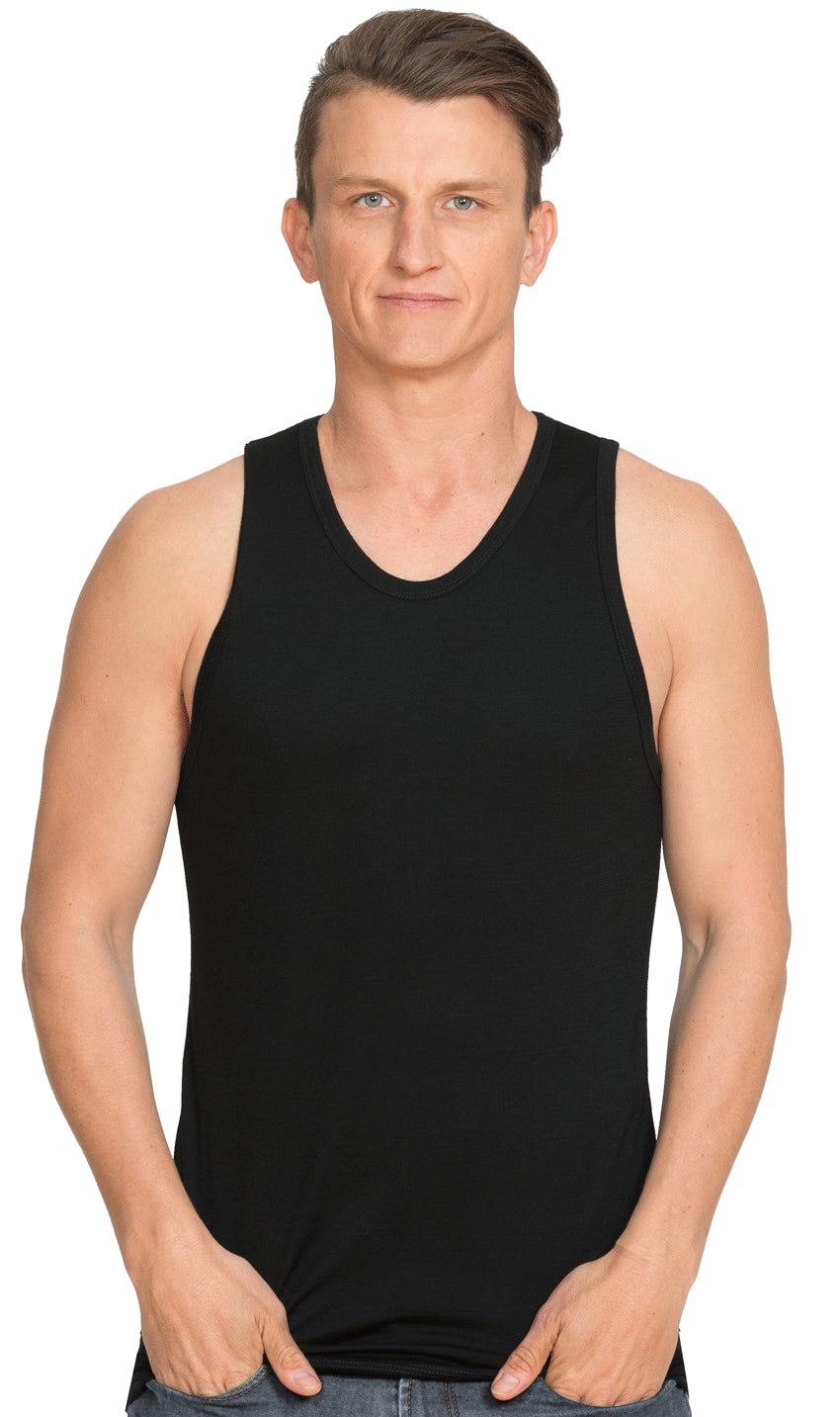 Brass Monkey Merino Singlet - Black