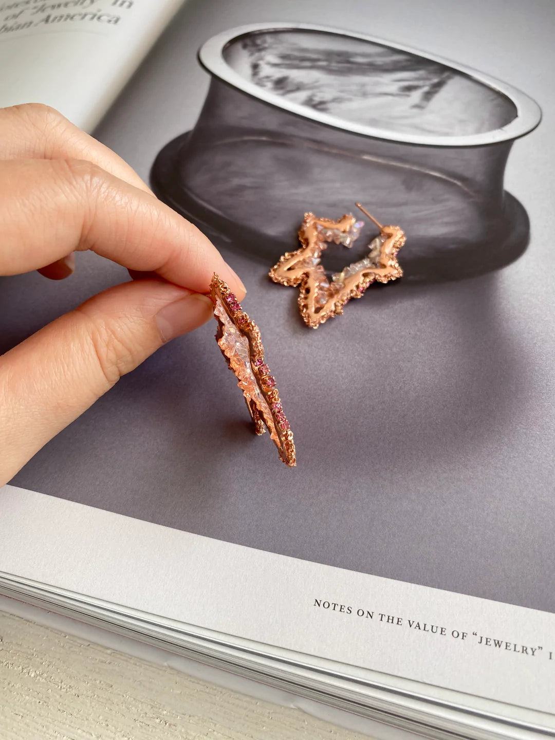 Starfish Geode Earrings