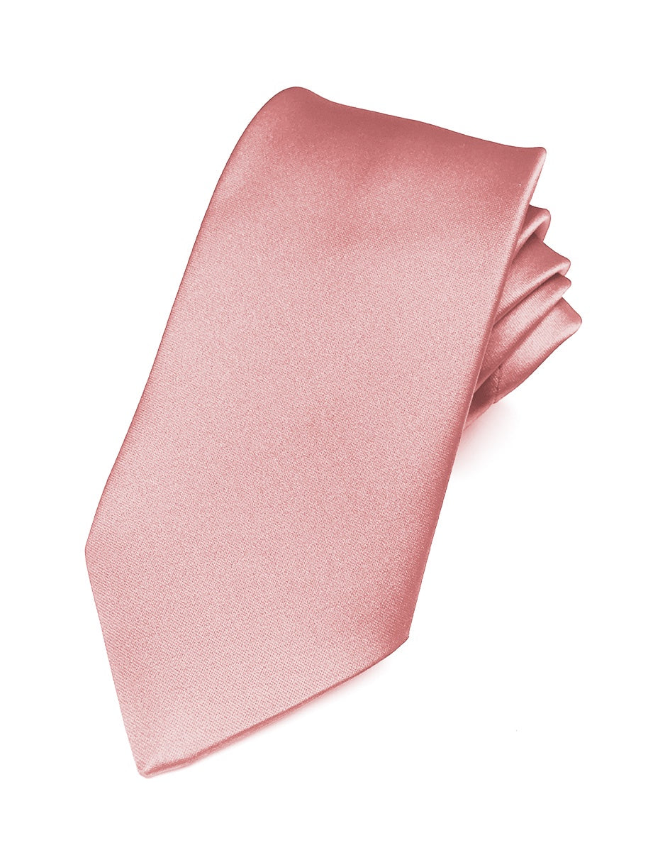 Fellini Satin Tie - Rose