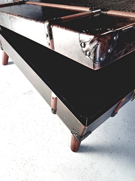COFFEE TABLE - CROCODILE SKIN (faux) TRUNK