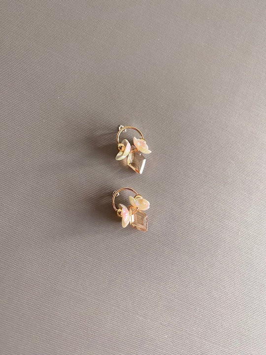Delicate Crystal Blossom Earrings