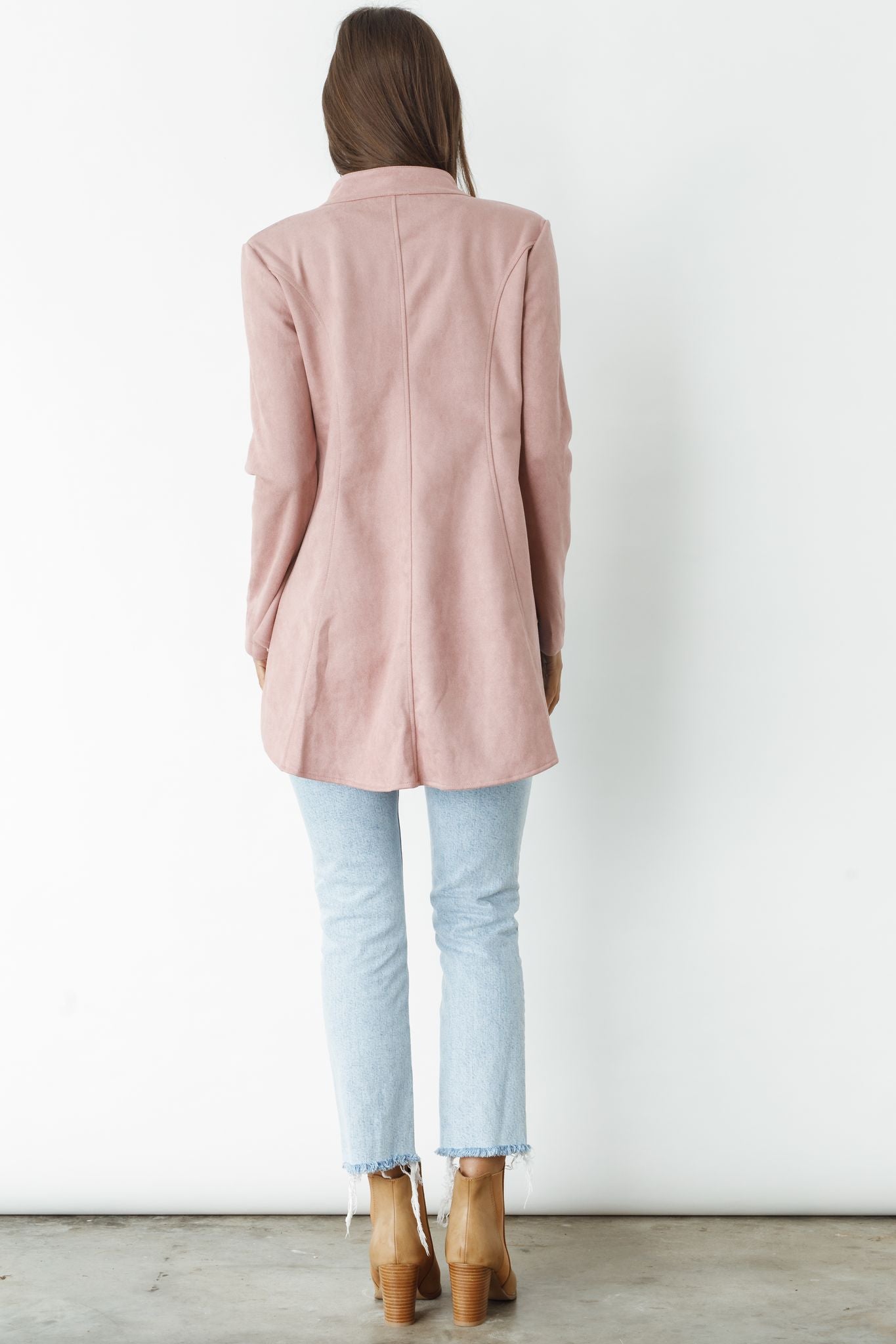Caju Military Suede Look Jacket - Musk